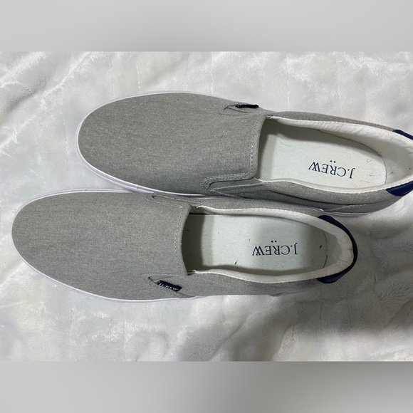 J.CREW Men’s Explorer Canvas Grey Slip On Shoe Size 11 - Picture 2 of 9